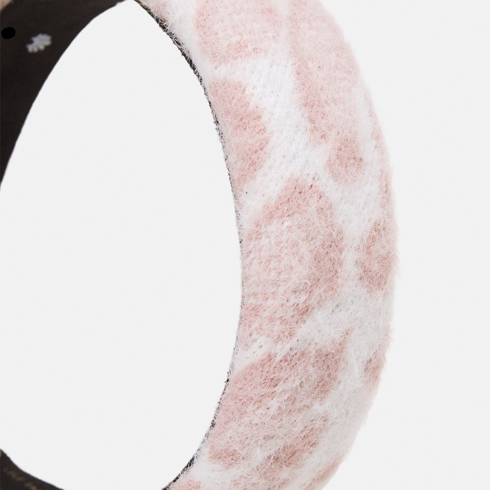 Lele Sadoughi New Leopard‎ Knit Alice Headband in Pink LSHA1214PL - Picture 10 of 16